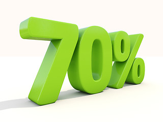 Image showing 70% percentage rate icon on a white background