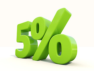 Image showing 5% percentage rate icon on a white background