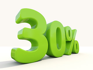 Image showing 30% percentage rate icon on a white background