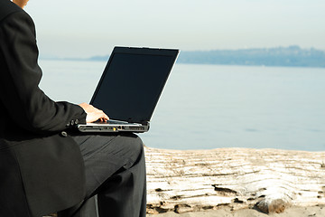 Image showing Working businessman