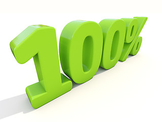 Image showing 100% percentage rate icon on a white background