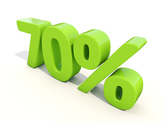 Image showing 70% percentage rate icon on a white background