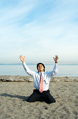 Image showing Stressed businessman