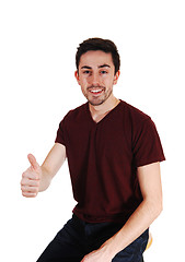 Image showing Man pointing finger.