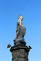 Image showing sculpture of God's mother Maria in Lvov