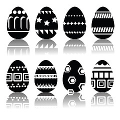 Image showing silhouettes of easter eggs