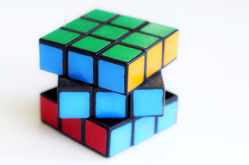 Image showing Color sides of a cube-rubika.
