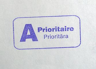 Image showing Priority mail postmark