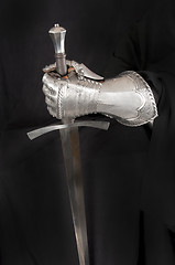 Image showing Knight's metal glove