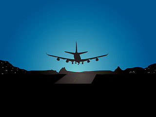 Image showing plane landing