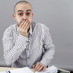 Image showing Man at desk