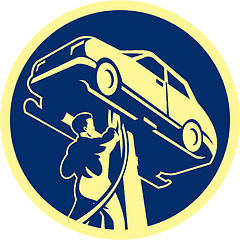 Image showing Auto Mechanic Automobile Car Repair Retro