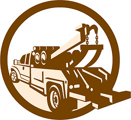 Image showing Tow Truck Wrecker Rear Retro