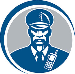 Image showing Security Guard Police Officer Radio Circle