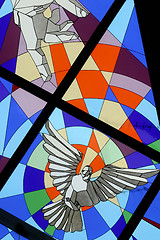 Image showing Holy Spirit Bird, stained glas