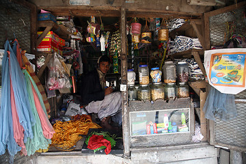 Image showing Old grocery store in a rural place in Basanti, West Bengal, India