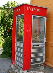 Image showing Old phone box