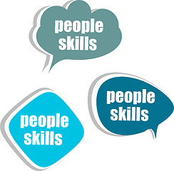 Image showing people skills. Set of stickers, labels, tags. Business banners, infographics