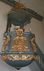 Image showing Old pulpit