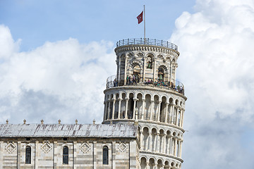 Image showing Closeup Leaning Tower Pisa