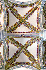 Image showing Ceiling of church Pienza