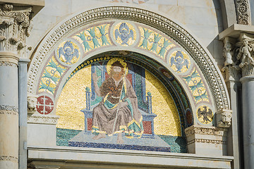 Image showing Detail facade cathedral Pisa