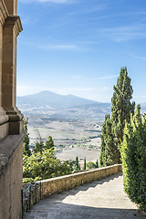 Image showing Stairs in Pienza