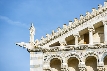 Image showing Detail facade cathedral Pisa