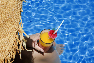 Image showing Woman by Pool