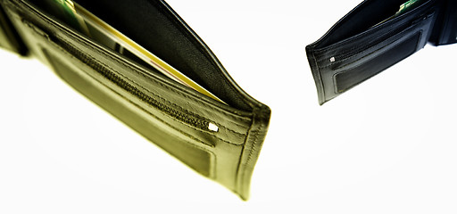 Image showing Black leather wallet