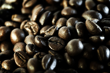 Image showing Fragrant fried coffee beans 