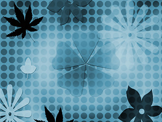 Image showing Flowers & Leafs - background