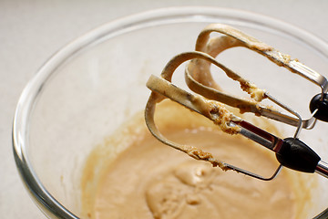 Image showing Beaters with cookie dough batter