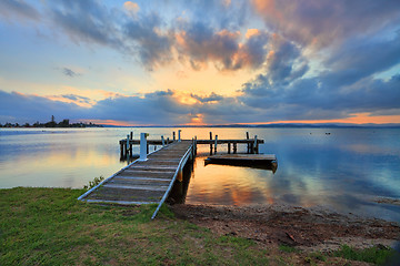 Image showing Sunset at Belmont, Lake Macuarie