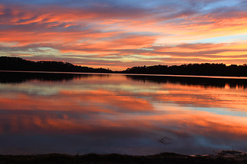 Image showing Sunrise Reflectins at Narrabeen