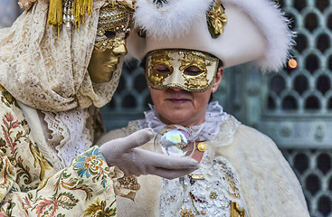 Image showing Disguised Couple with Magic Ball