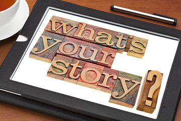 Image showing what is your story question