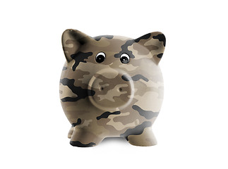 Image showing Ceramic piggy bank with painting