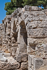 Image showing The ancient wall of the Acropolis.