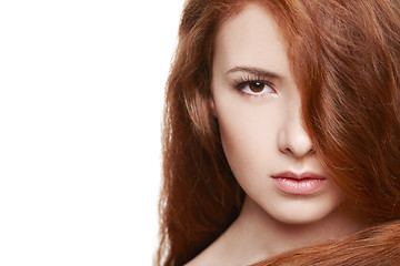 Image showing Beautiful woman with red hair