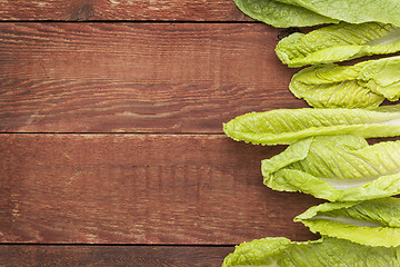 Image showing romaine lettuce leaves