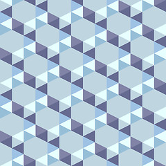 Image showing seamless pattern of blue triangles