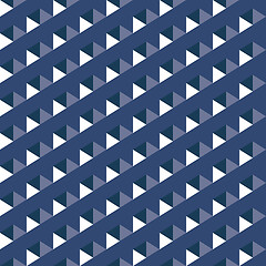 Image showing seamless pattern of white and blue triangles