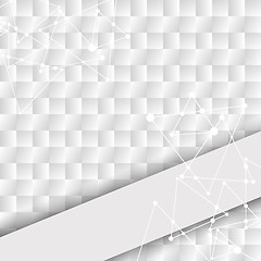 Image showing white geometric pattern with squares and triangle