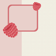 Image showing background raspberry greeting card