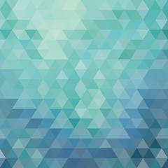 Image showing Abstract blue background triangular