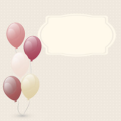 Image showing Greeting card with balloon