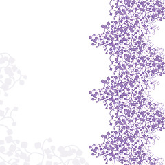 Image showing vignette for the text of lilac violet branches