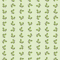 Image showing green leaves striped background