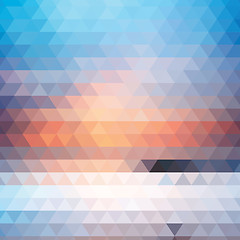 Image showing Abstract geometric background of the triangles